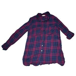 Halo Womens Roll Tab Light Weight Plaid Shirt-Small-GUC